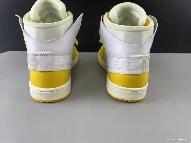 Reps TBK x Powder Air White Yellow-Cone Dark 1 NRG AQ0818-149 Off-White Jordan 0405
